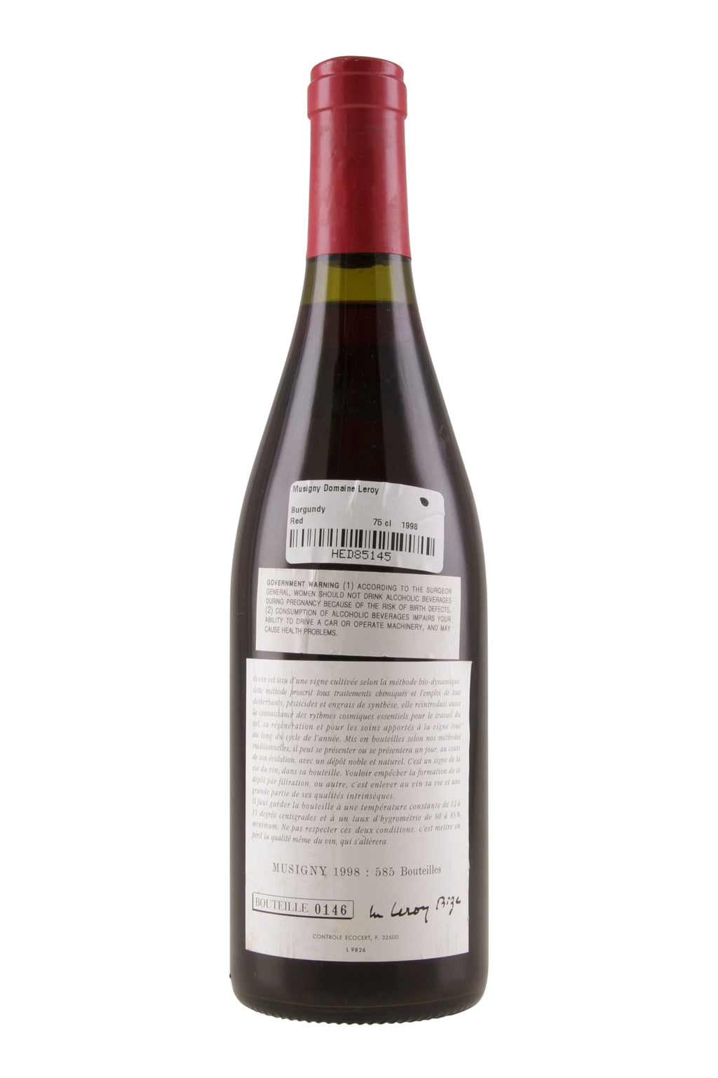 Musigny Domaine Leroy 1998 NFT