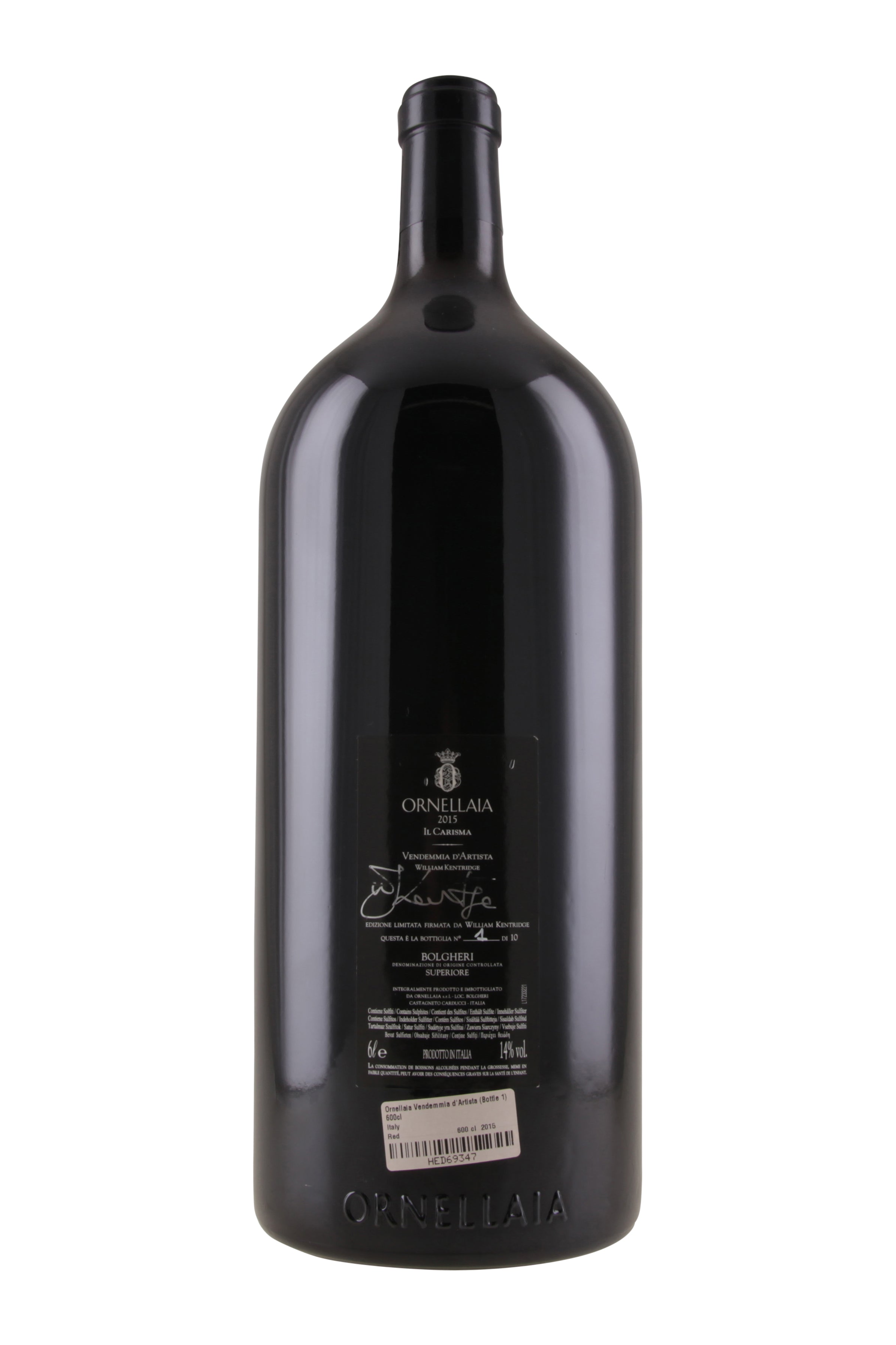 Ornellaia Vendemmia d'Artista William Kentridge Bottle 1 2015 NFT