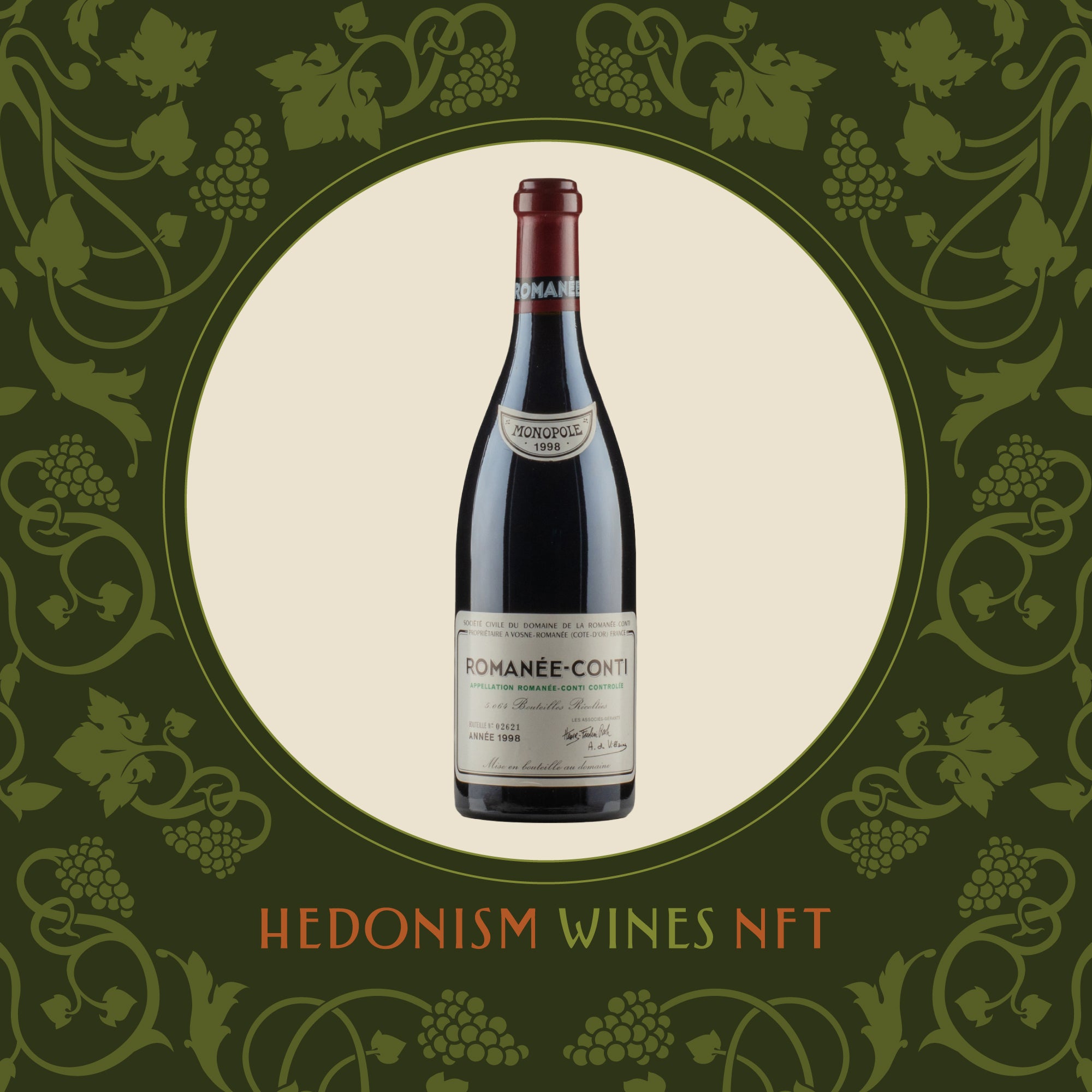 Romanee Conti DRC 1998 NFT