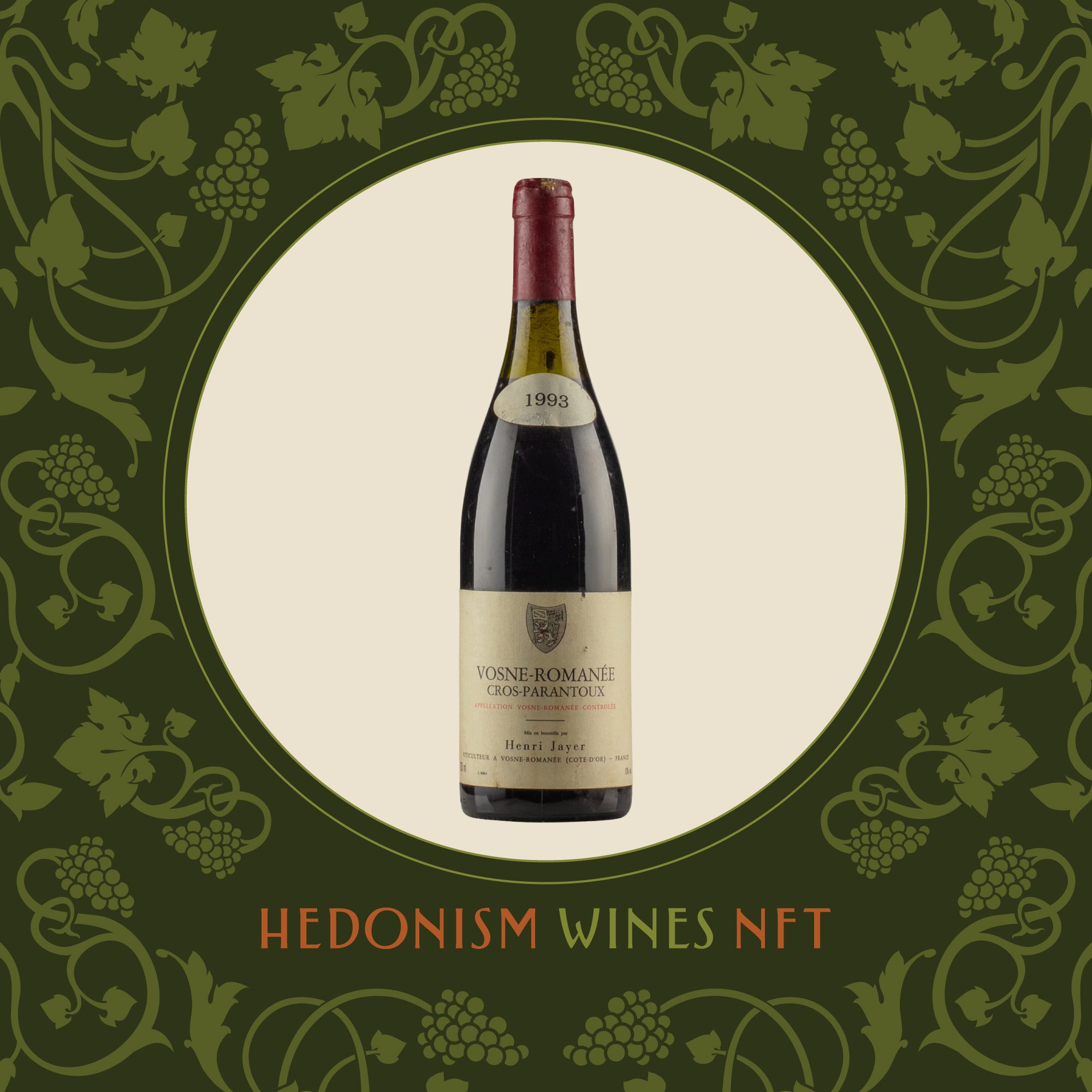 Vosne Romanee Cros Parantoux Henri Jayer 1993 NFT